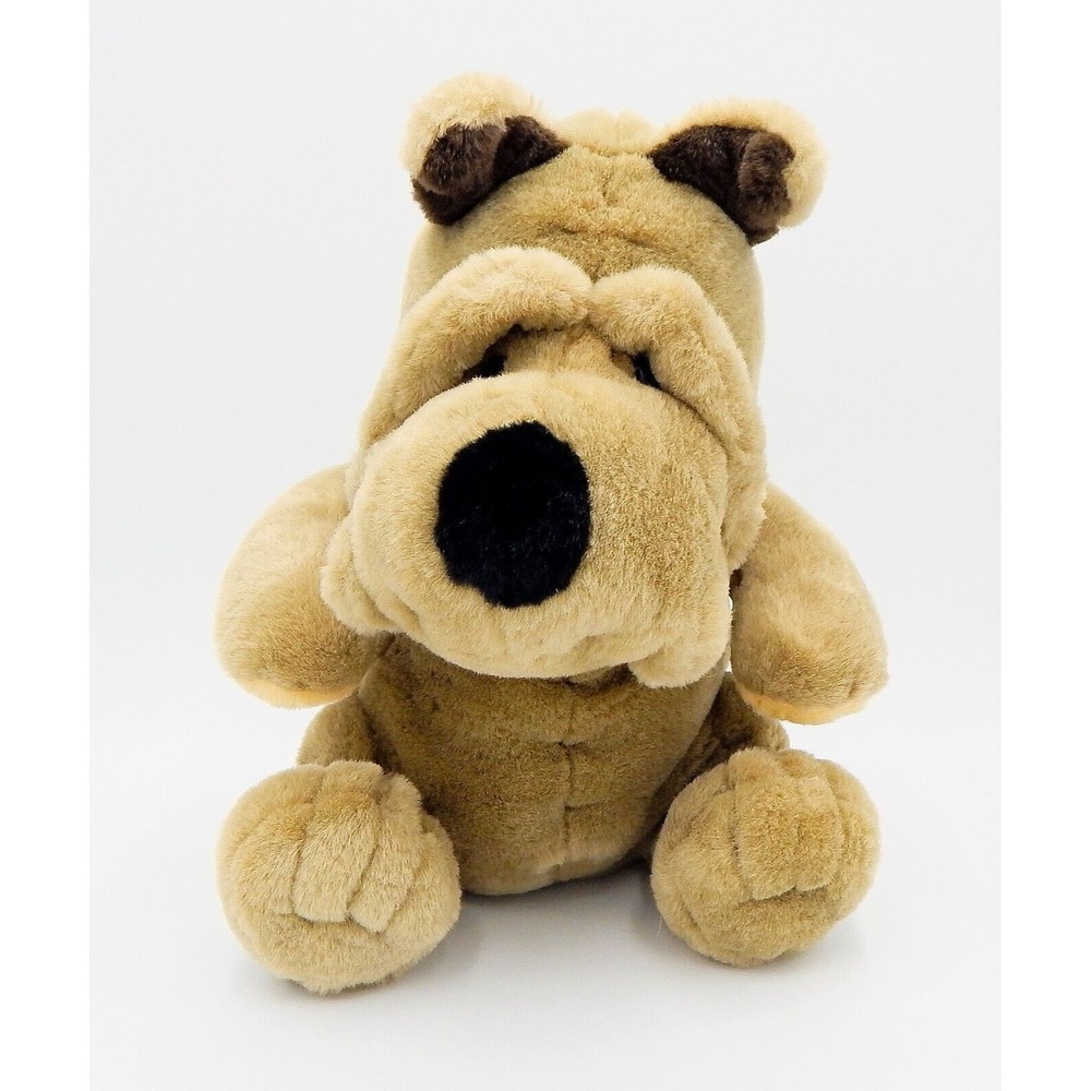 Cuddle Wit Shar Pei Tan Sitting Dog Plush Stuffed Animal 12 Inch